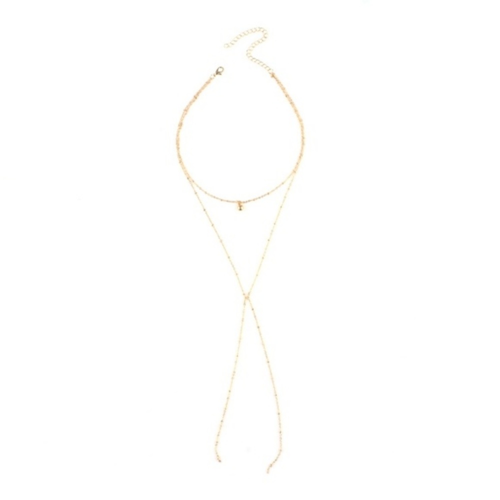 Boutique Minimalist Double Layers Choker Necklace - Picture 4 of 5